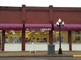 front awning and entrance of Morgantown Branch library