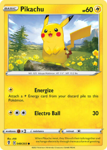 A Pokémon card featuring Pikachu
