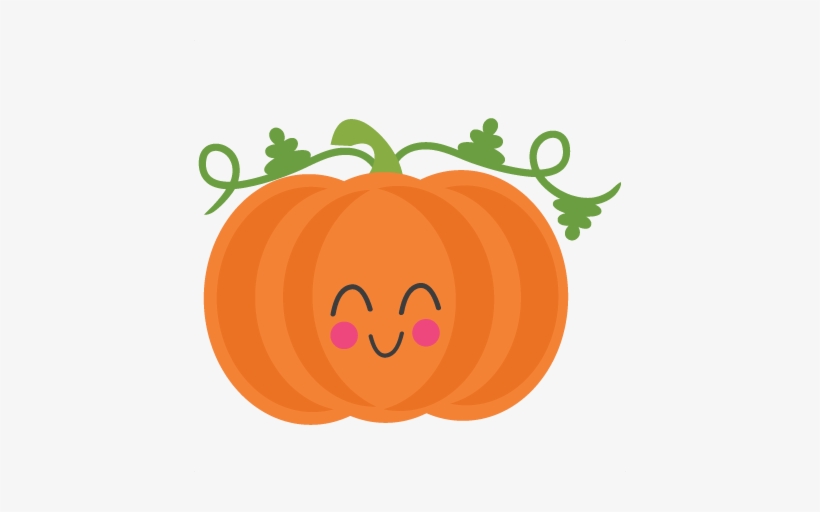 Small pumpkin cartoon with smiley face