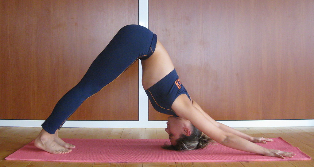 woman in a Downward Facing Dog pose