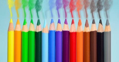 line of color pencils 