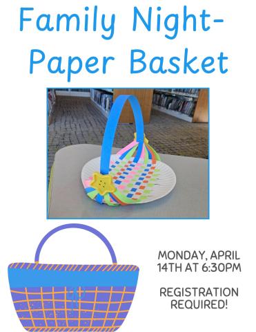 Flyer with a photo of a basket made of paper