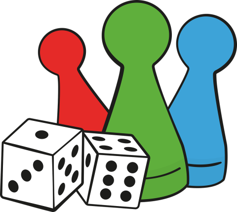 game pawns and dice