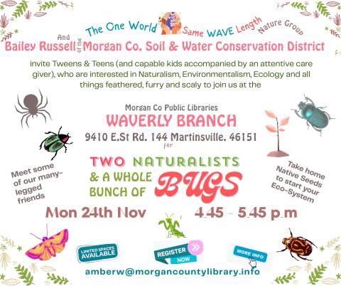 Flyer for tween and teen bug program