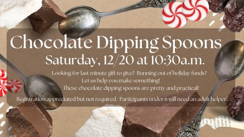 spoons, marshmallows, chocolate and peppermints