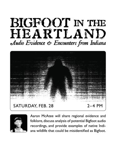information about the program with an AI generated image of bigfoot