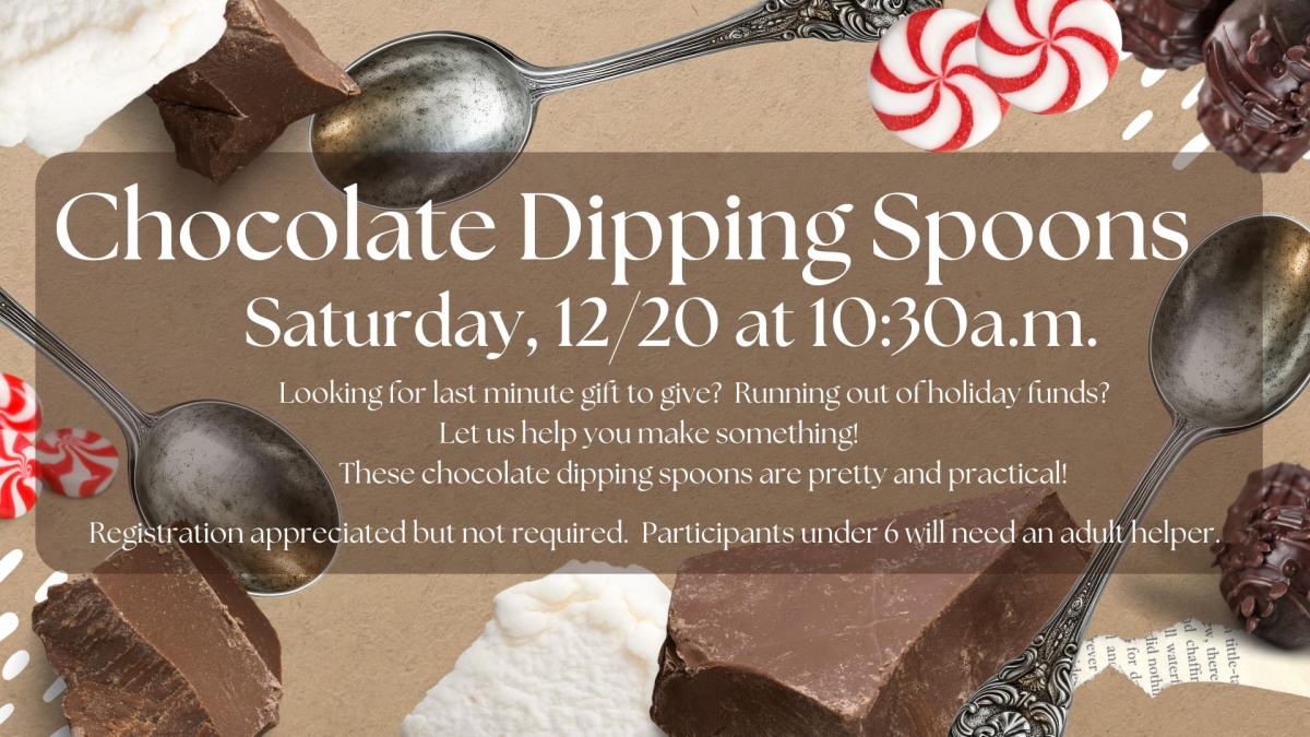 spoons, marshmallows, chocolate and peppermints